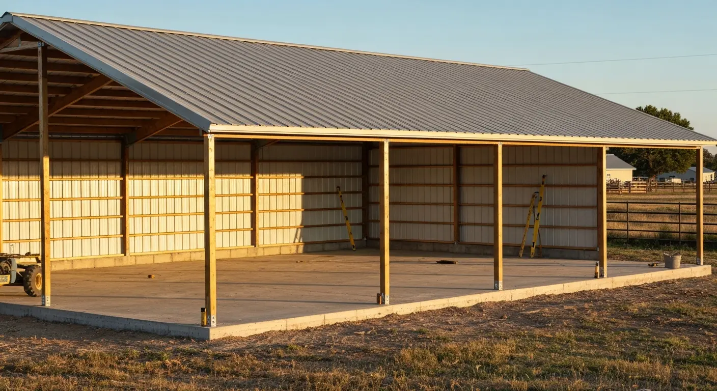 Pole barn construction