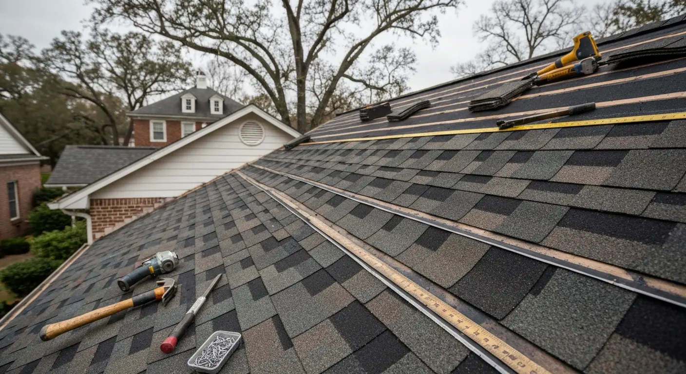 Roofing installation project