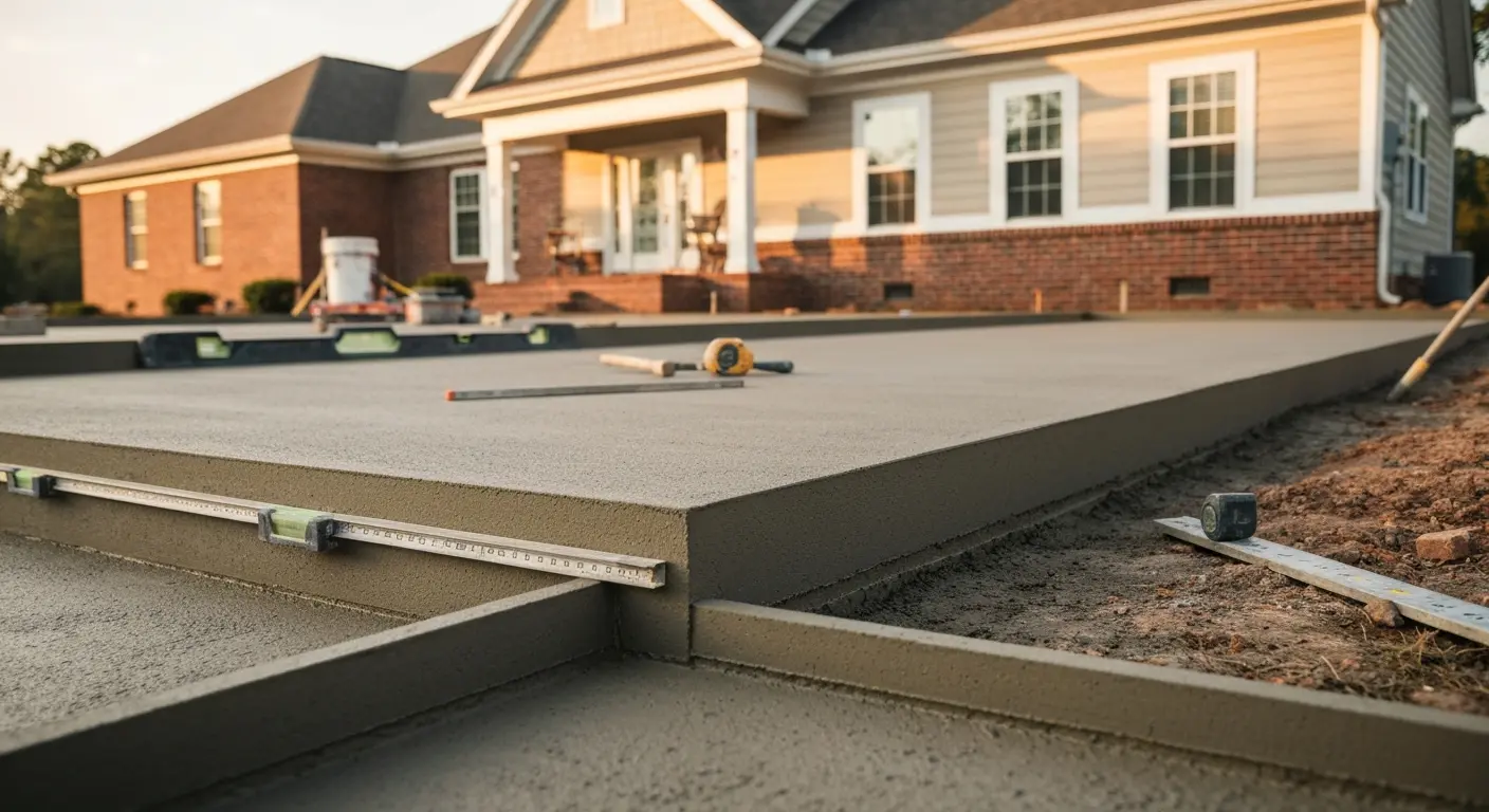 Concrete flatwork preparation