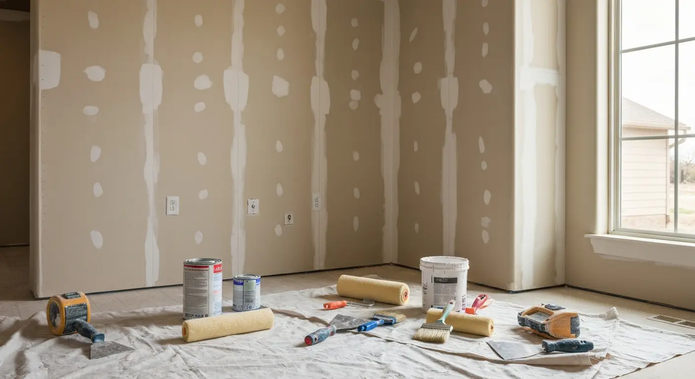Interior drywall installation and painting