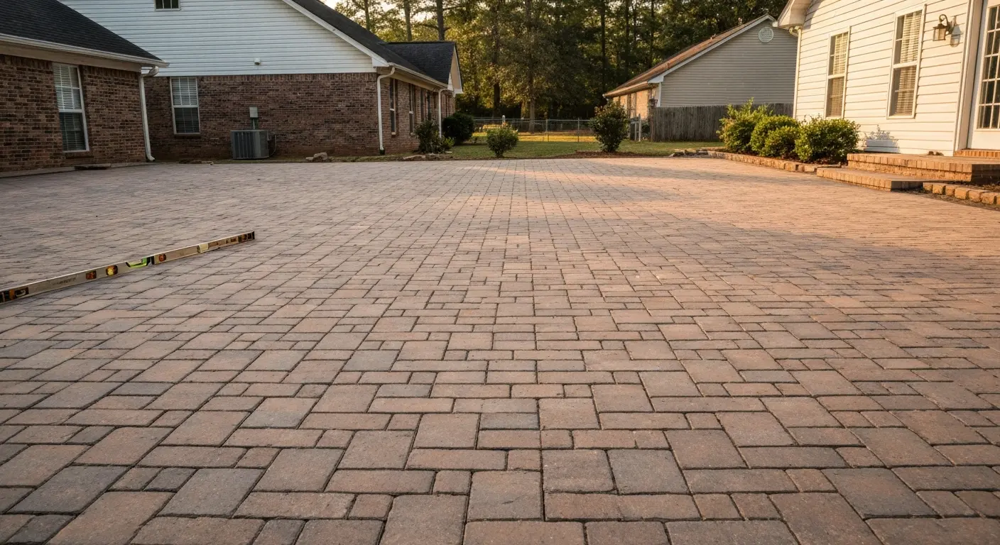 Patio with pavers