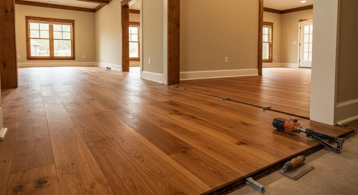 Hardwood flooring installation