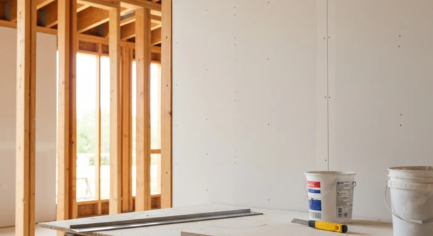 New construction drywall installation