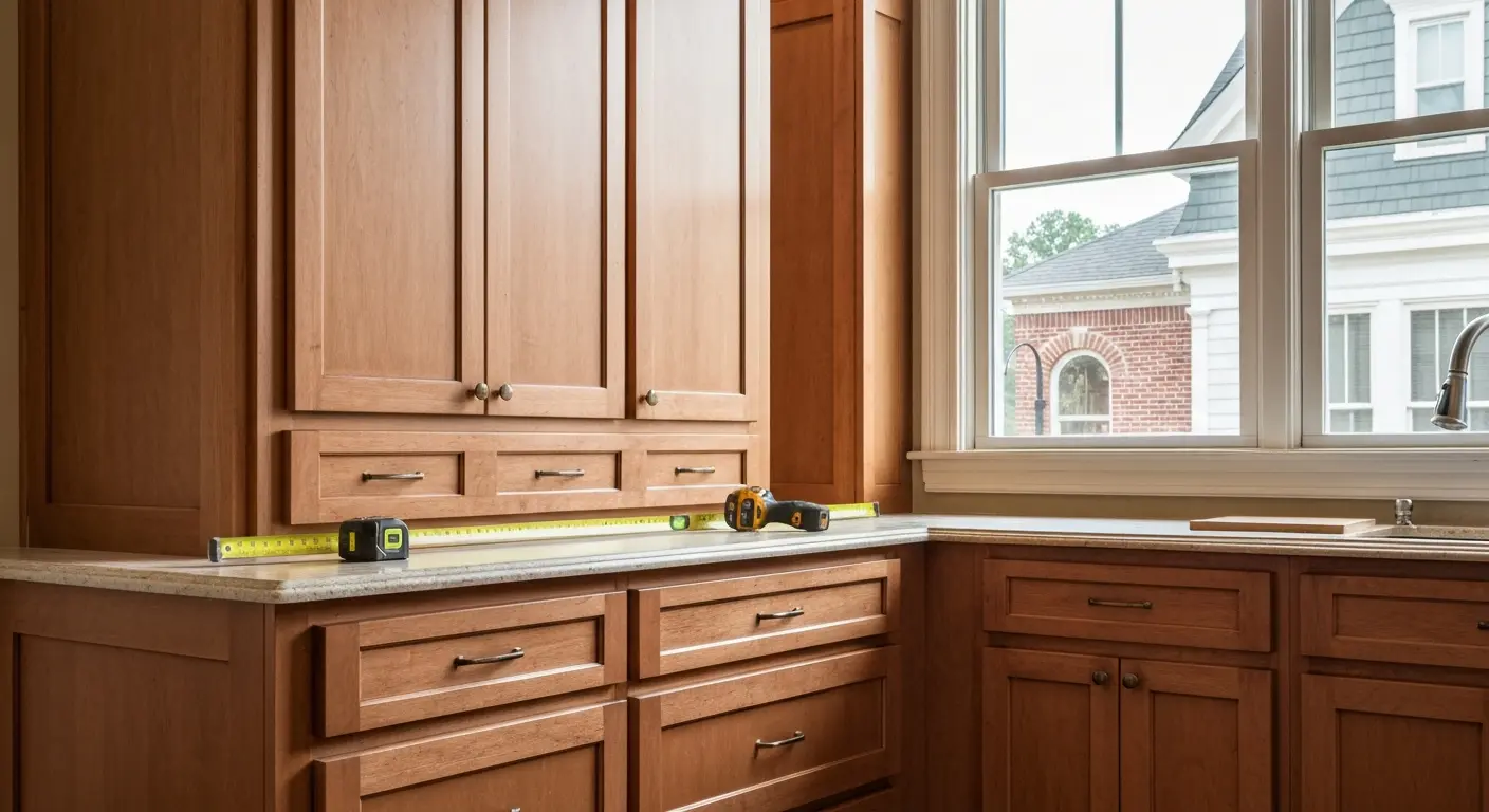 Custom kitchen cabinet installation