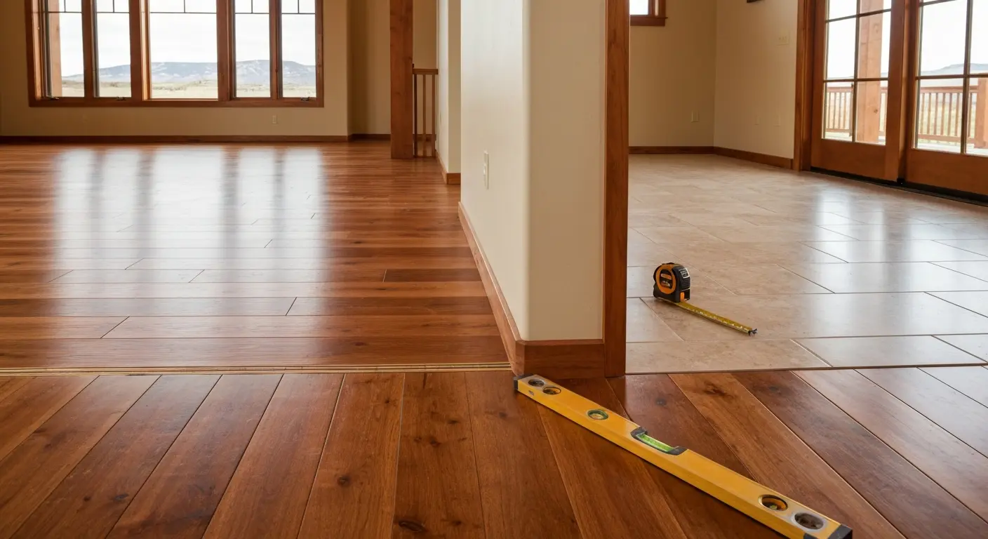 Hardwood and tile flooring installation