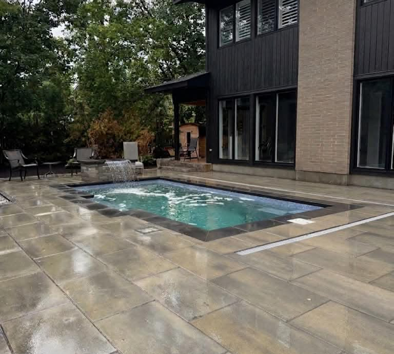 Completed patio landscaping project