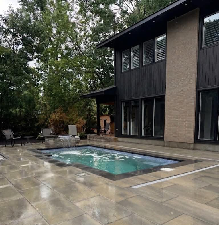 Custom interlock patio designed and installed by One Cut Landscape and Design