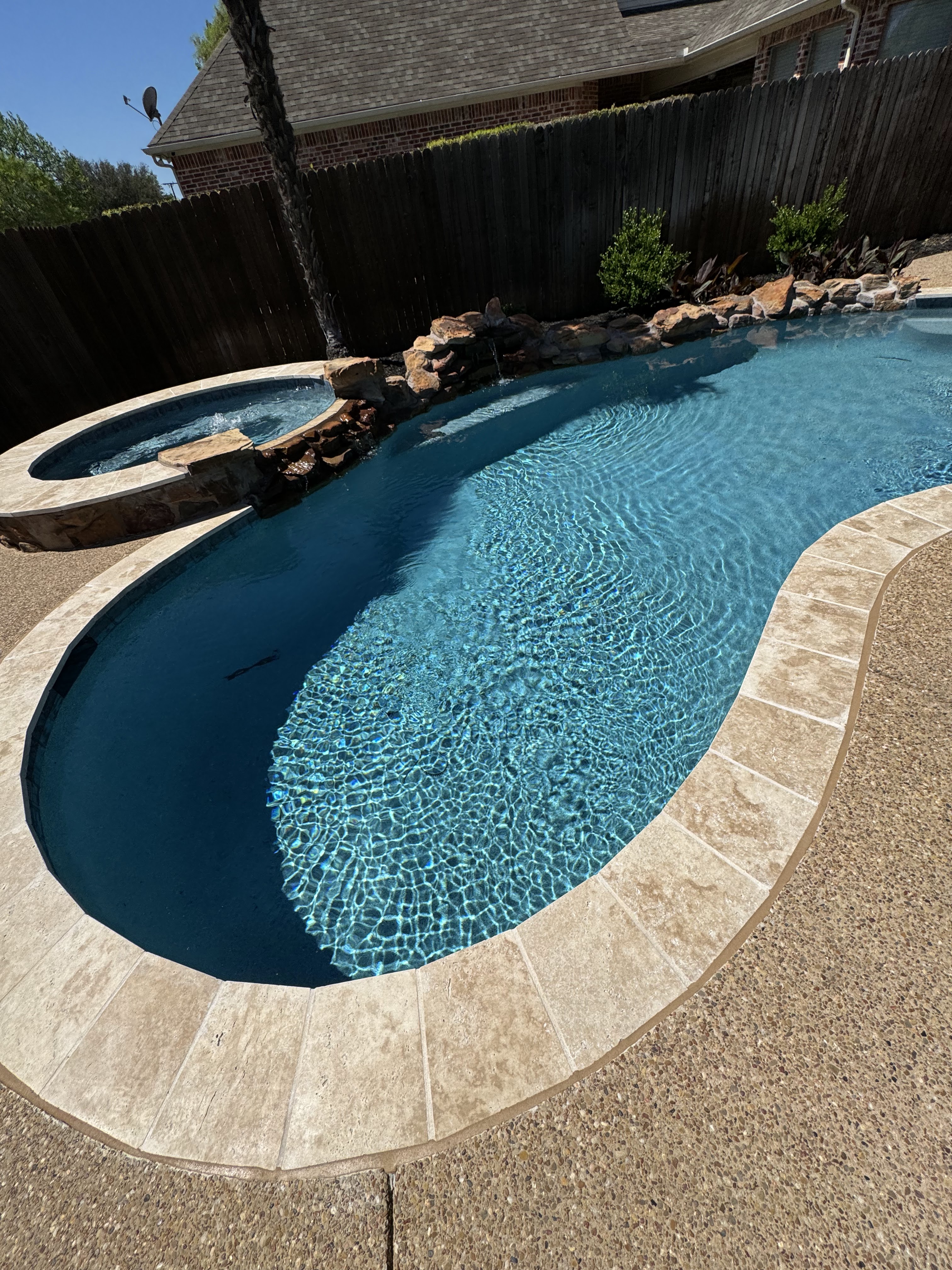 Fort Worth PoolSmiths pool service crew at work in Haslet, TX