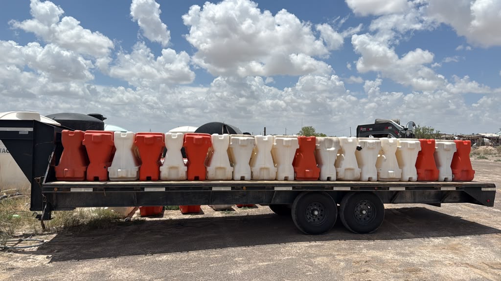 M.M. Services equipment fleet staged for site mobilization