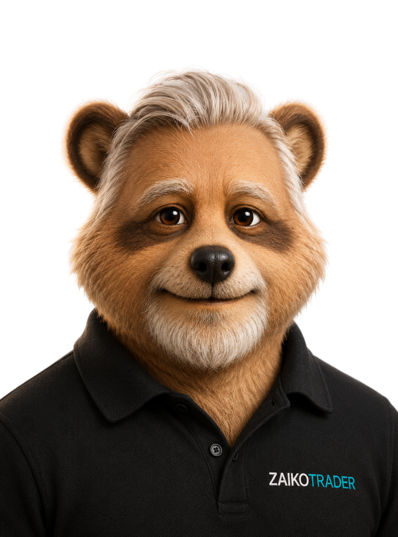 Zaiko Trader mascot, a friendly bear character, representing automotive trade solutions and dealership efficiency.