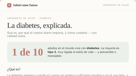 Ilustración educativa sobre diabetes