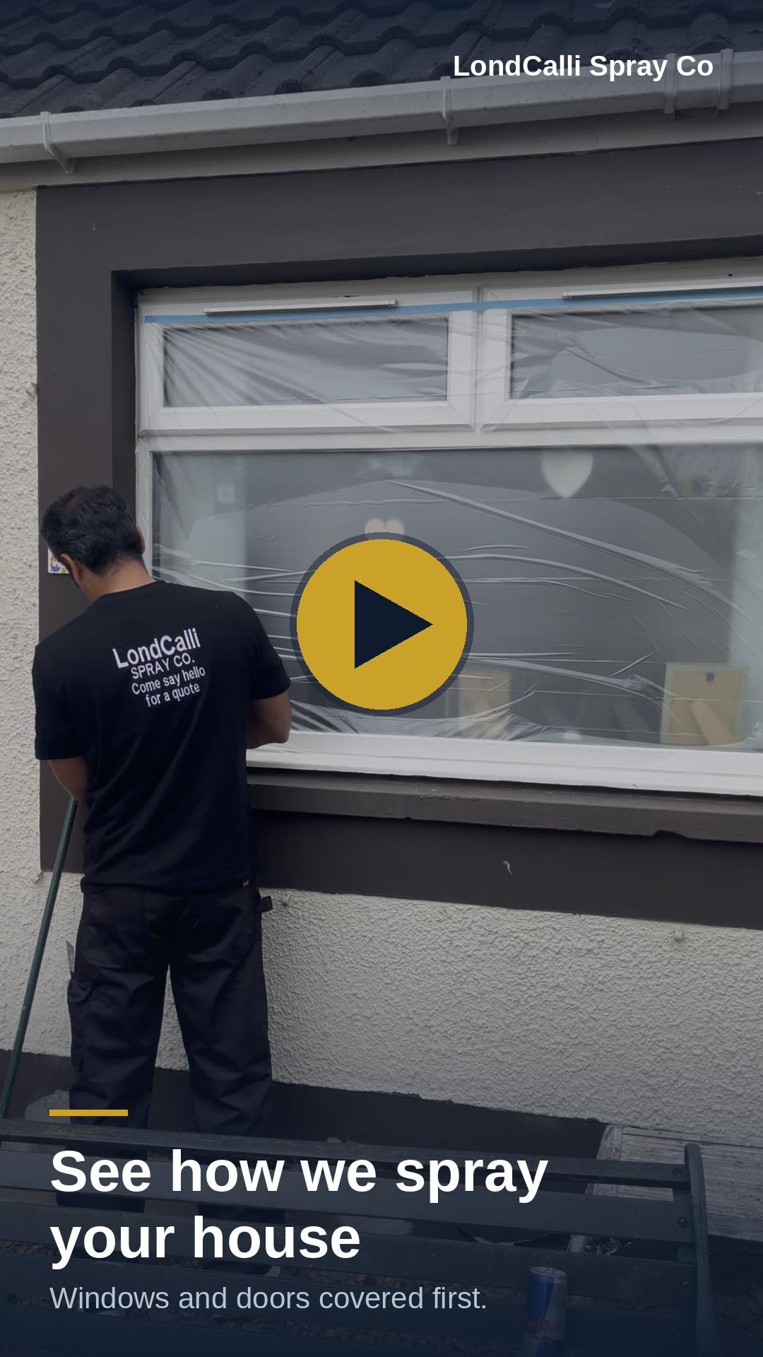 LondCalli Spray Co spraying a house in Glasgow