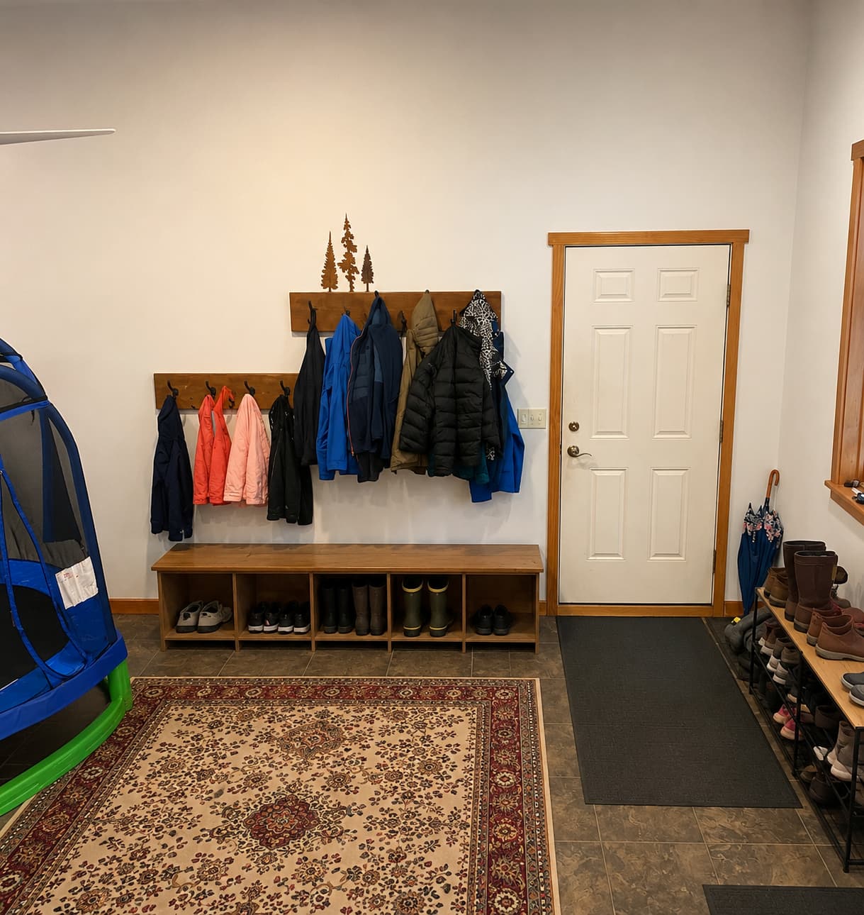 Before photo of underutilized entry and mudroom space before renovation planning