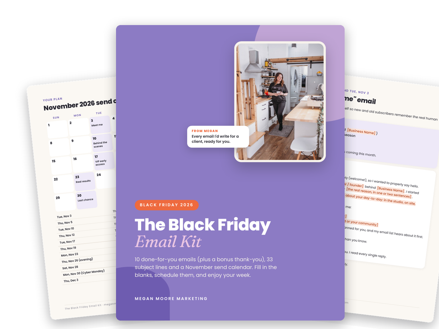 The Black Friday Email Kit by Megan Moore Marketing, PDF pages