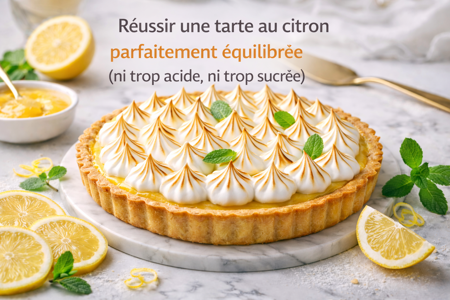 Réussir une tarte au citron parfaitement équilibrée (ni trop acide, ni trop sucrée