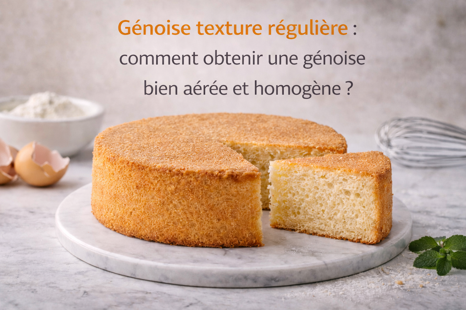Génoise texture régulière : comment obtenir une génoise bien aérée et homogène ? Génoise texture régulière : comment obtenir une génoise bien aérée et homogène ?