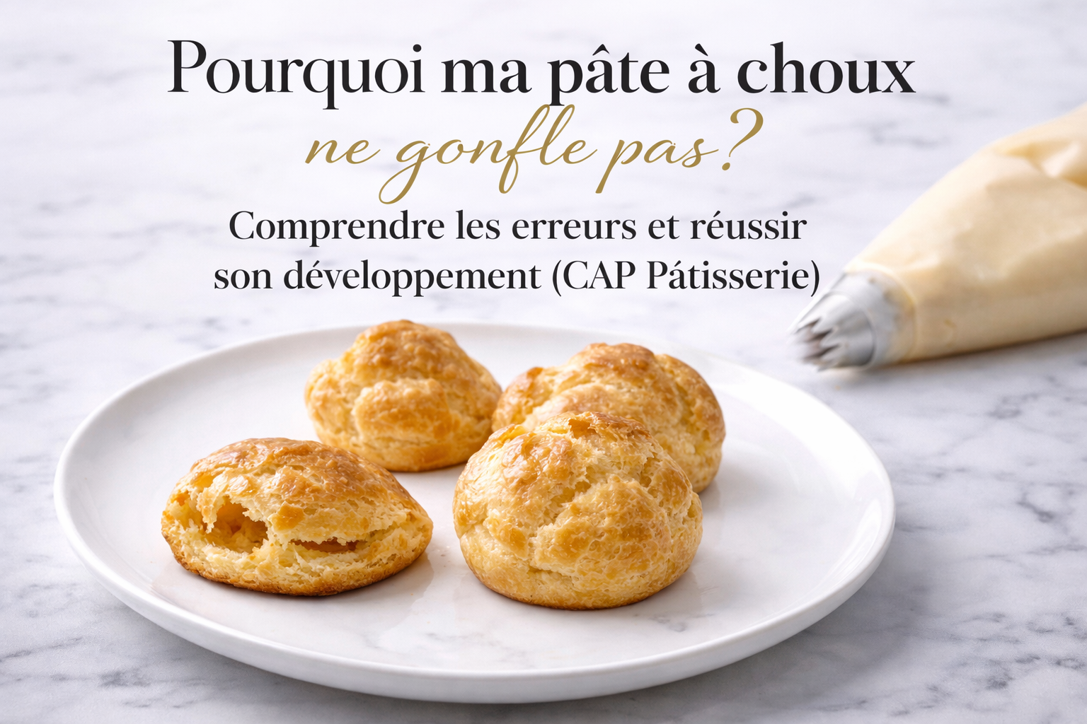 Pourquoi ma pâte à choux ne gonfle pas ? Comprendre les erreurs et réussir son développement (CAP Pâtisserie)