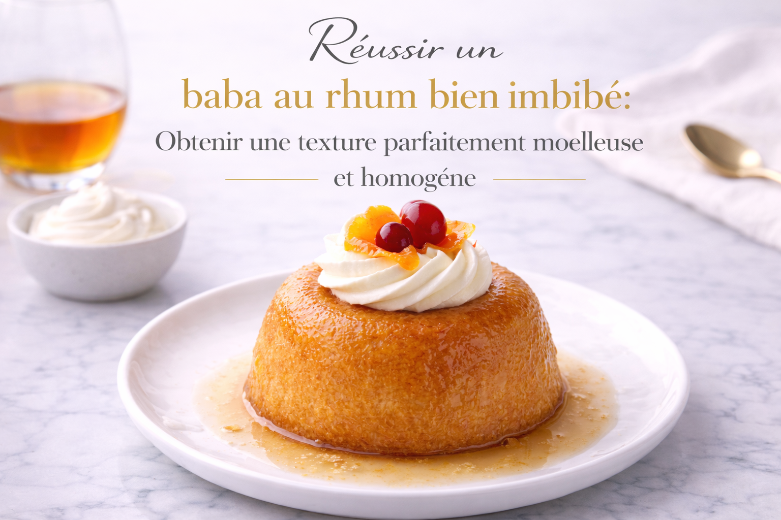 Réussir un baba au rhum bien imbibé : obtenir une texture parfaitement moelleuse et homogène