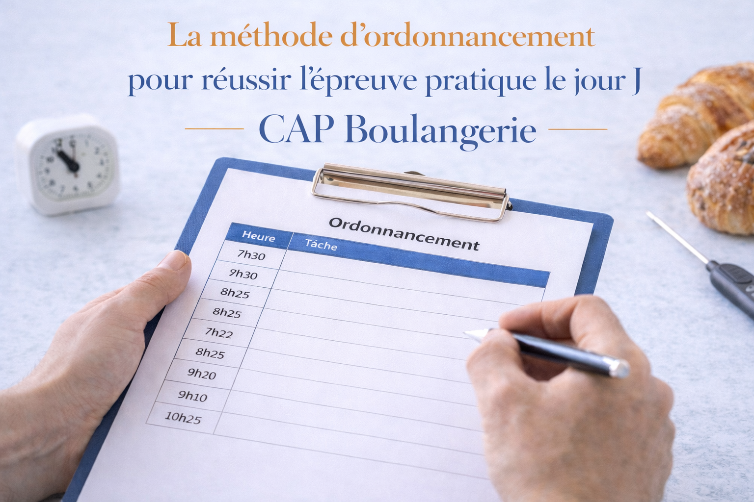 La méthode d’ordonnancement pour réussir l’épreuve pratique cap boulangerie  