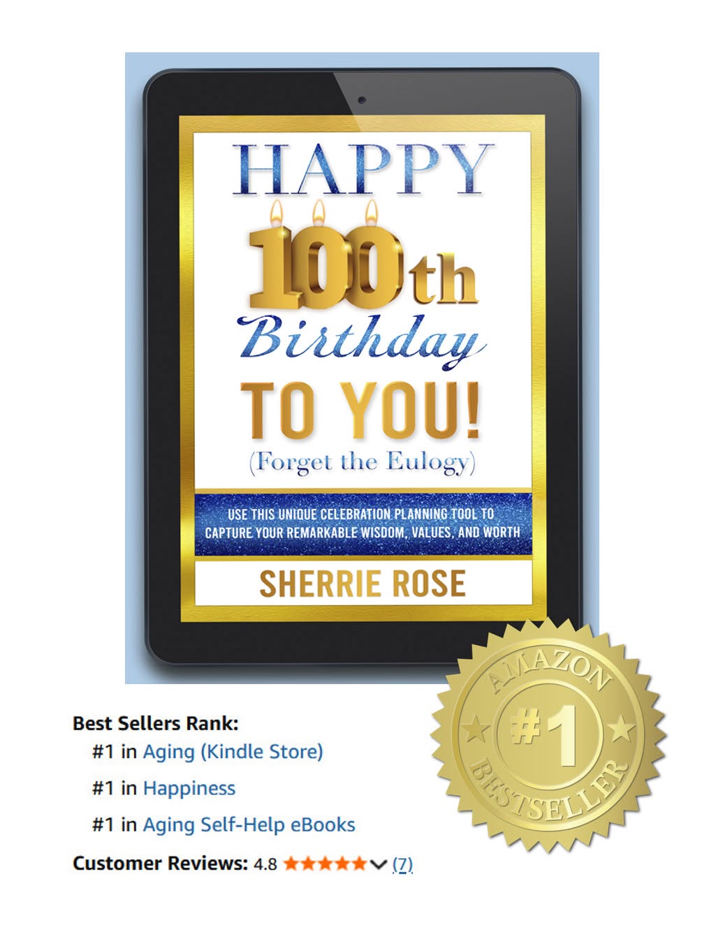 Happy 100th Birthday to You by Sherrie Rose in print and on tablet