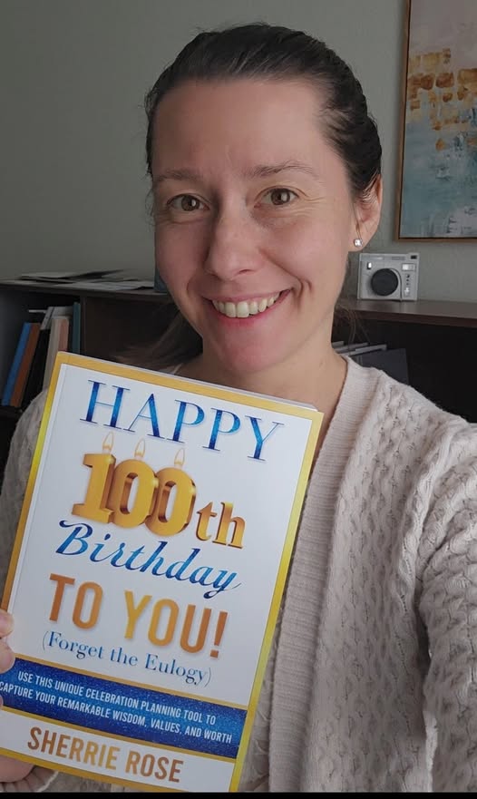A reader with Happy 100th Birthday to You by Sherrie Rose
