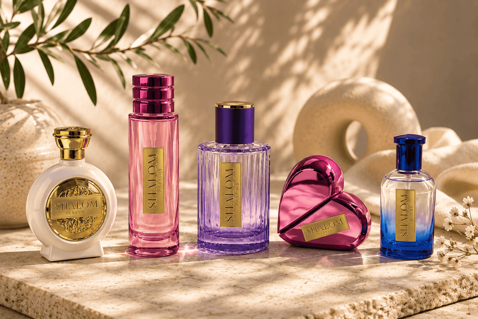 Envase de dos onzas de Shalom Parfums