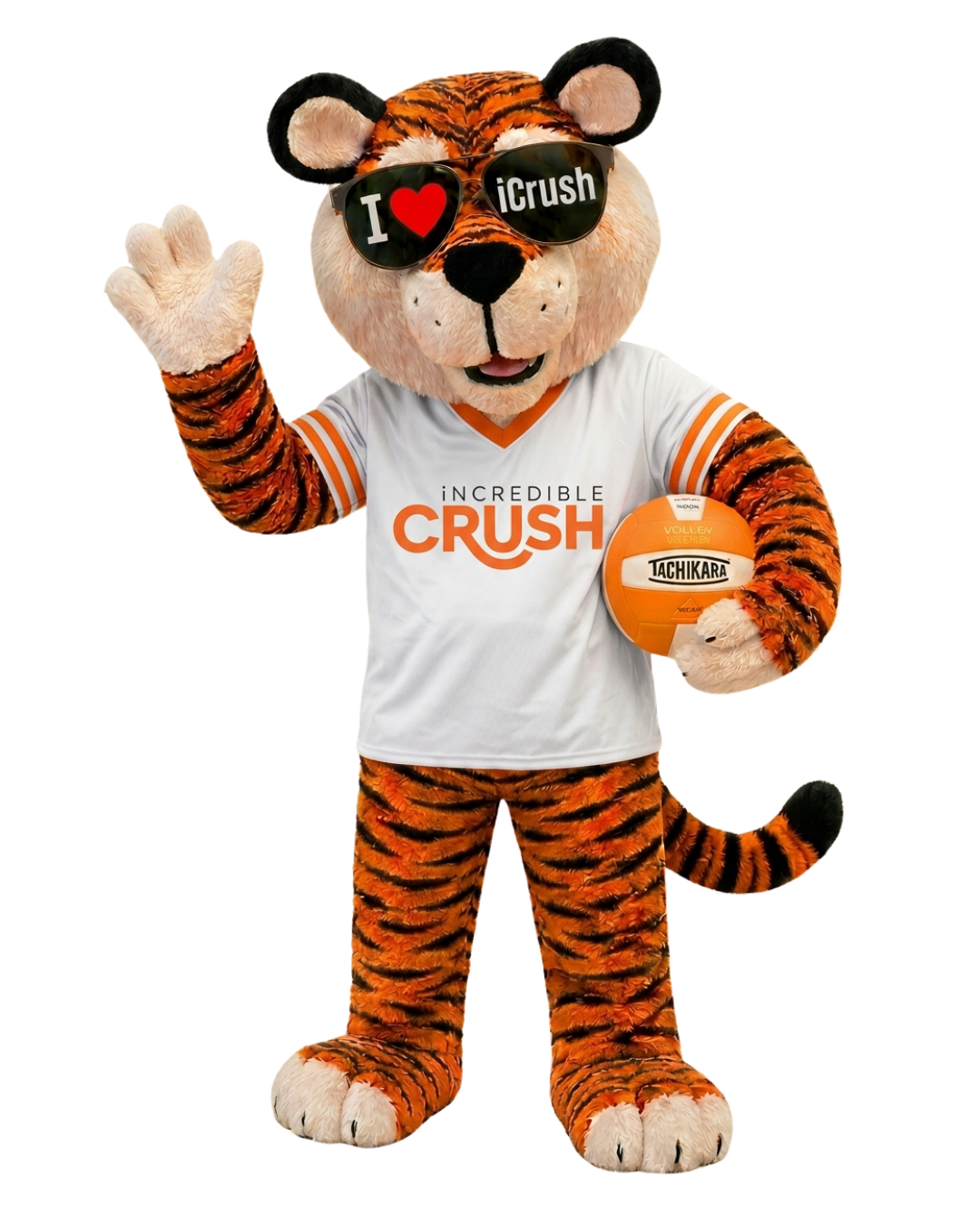Crush Cubs cartoon tiger mascot