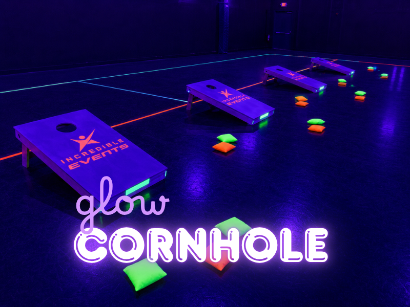 Kids playing cornhole at Incredible Crush birthday party in Rockwall TX