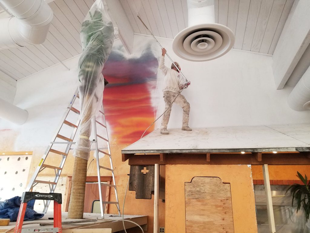 Straightline Custom Painting crew on site