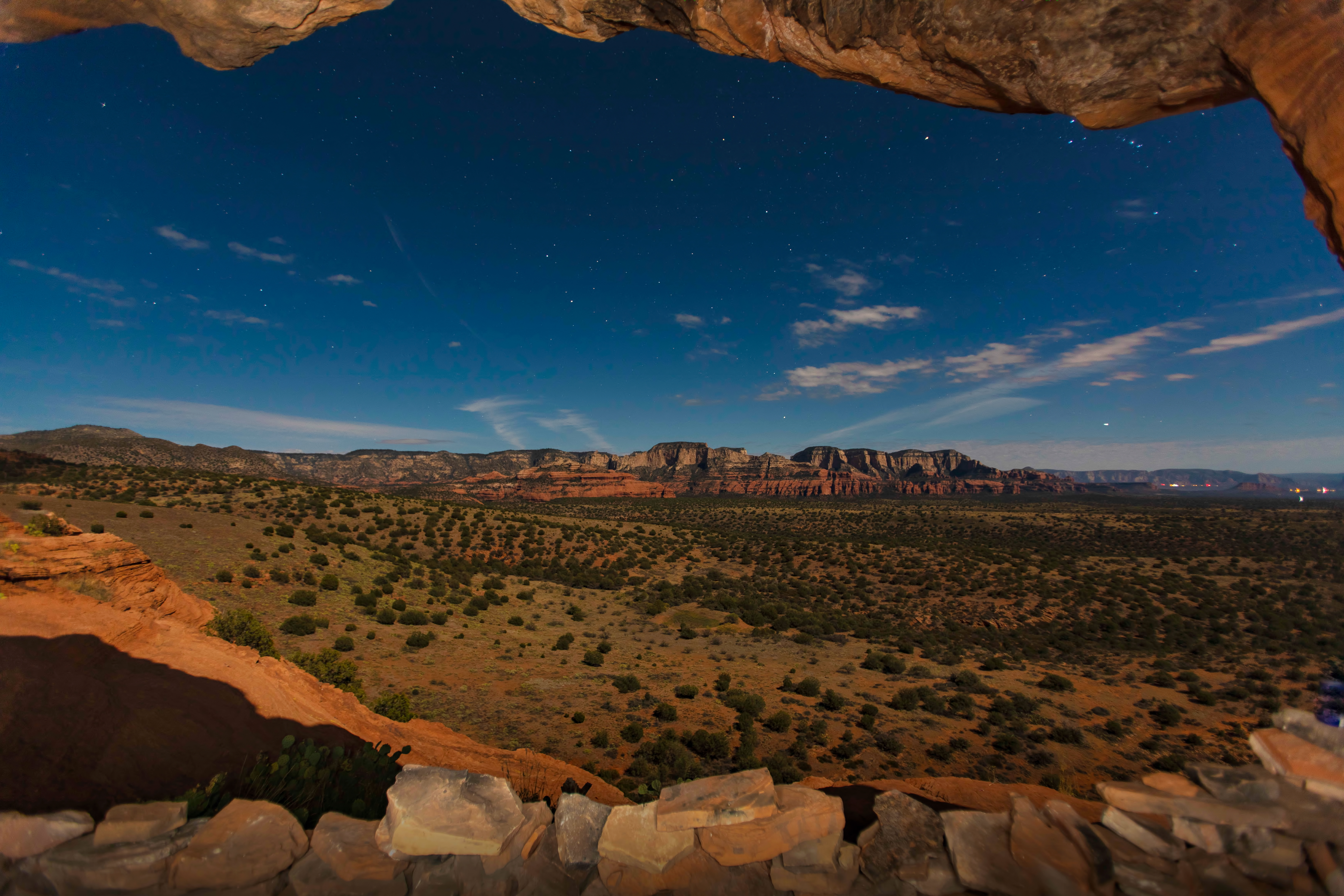 Sedona red rock canyon landscape at golden hour