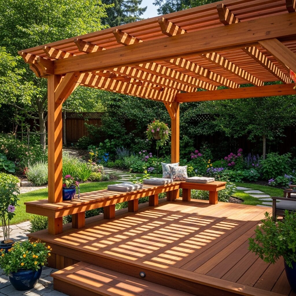 Redwood Pergola