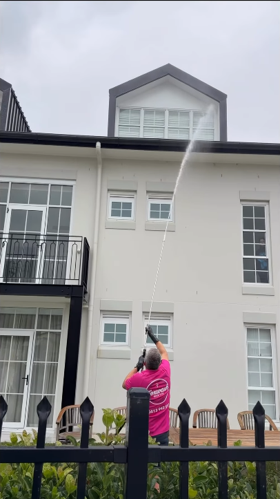 Exterior house wash and window clean completed on a Caringbah property, Sutherland Shire