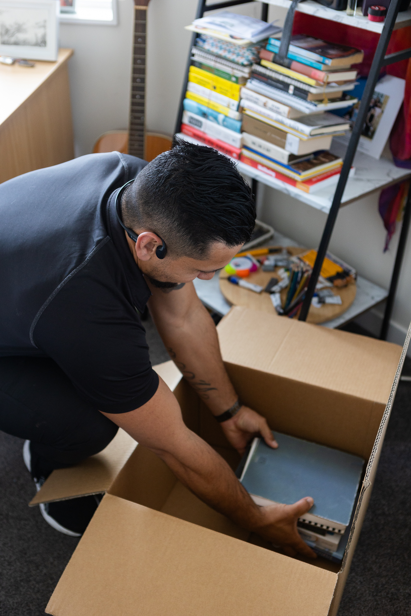 kitchen ready for packing and moving
