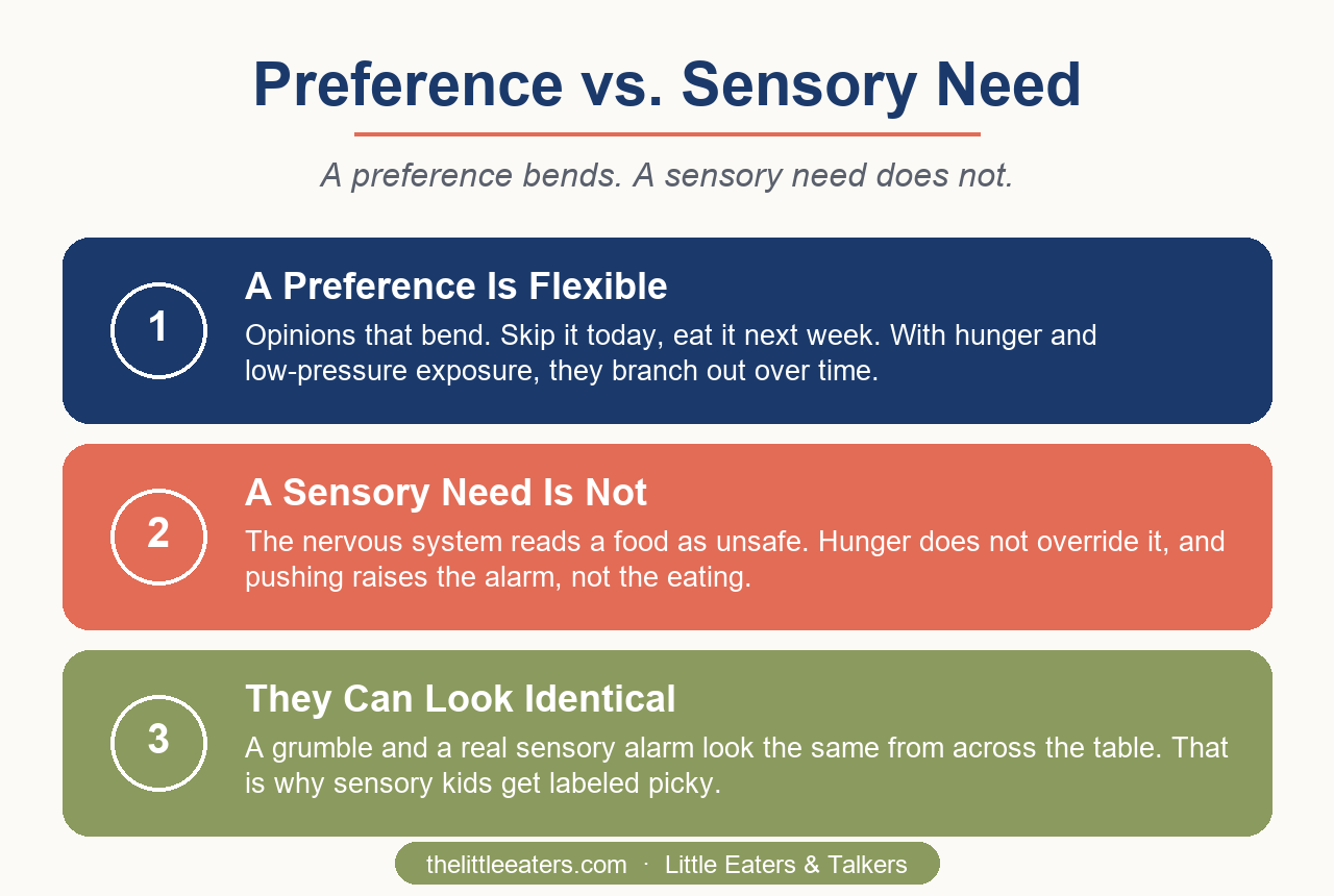 Preference vs sensory need, the key differences - Little Eaters and Talkers