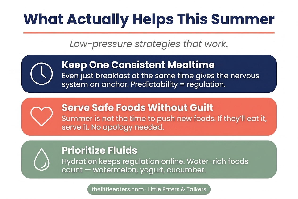 Summer feeding tips for toddlers — infographic by Little Eaters & Talkers Summer feeding tips for toddlers — infographic by Little Eaters & Talkers