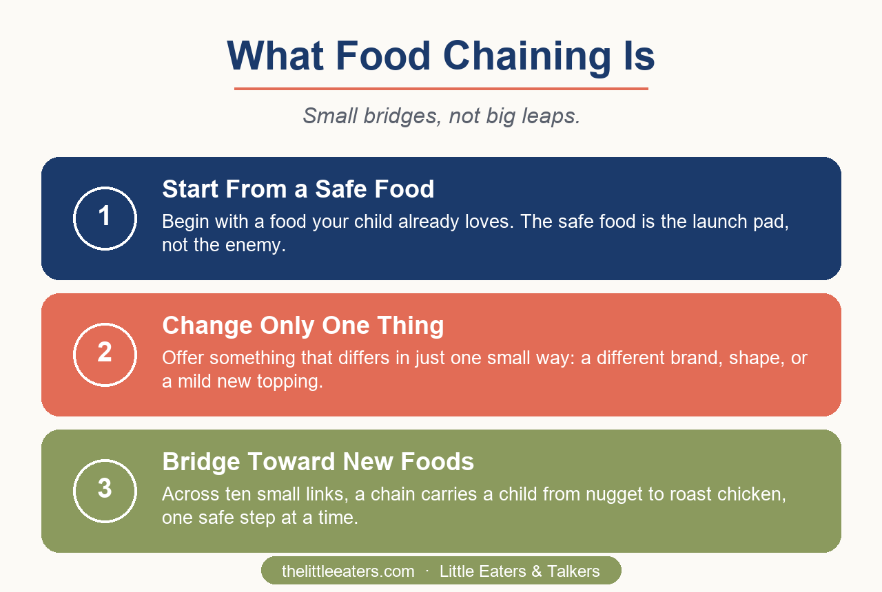 What food chaining is, building bridges between foods - Little Eaters and Talkers