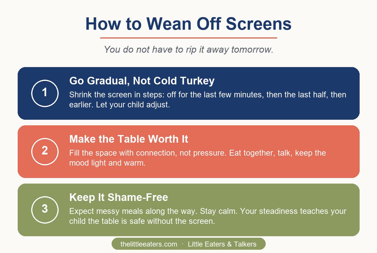 How to wean your child off screens at meals - Little Eaters and Talkers