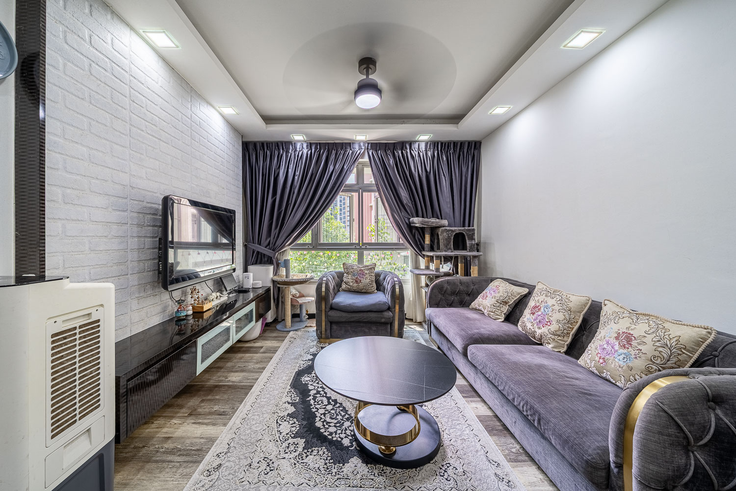 modern scandinavian living room real estate asset photography