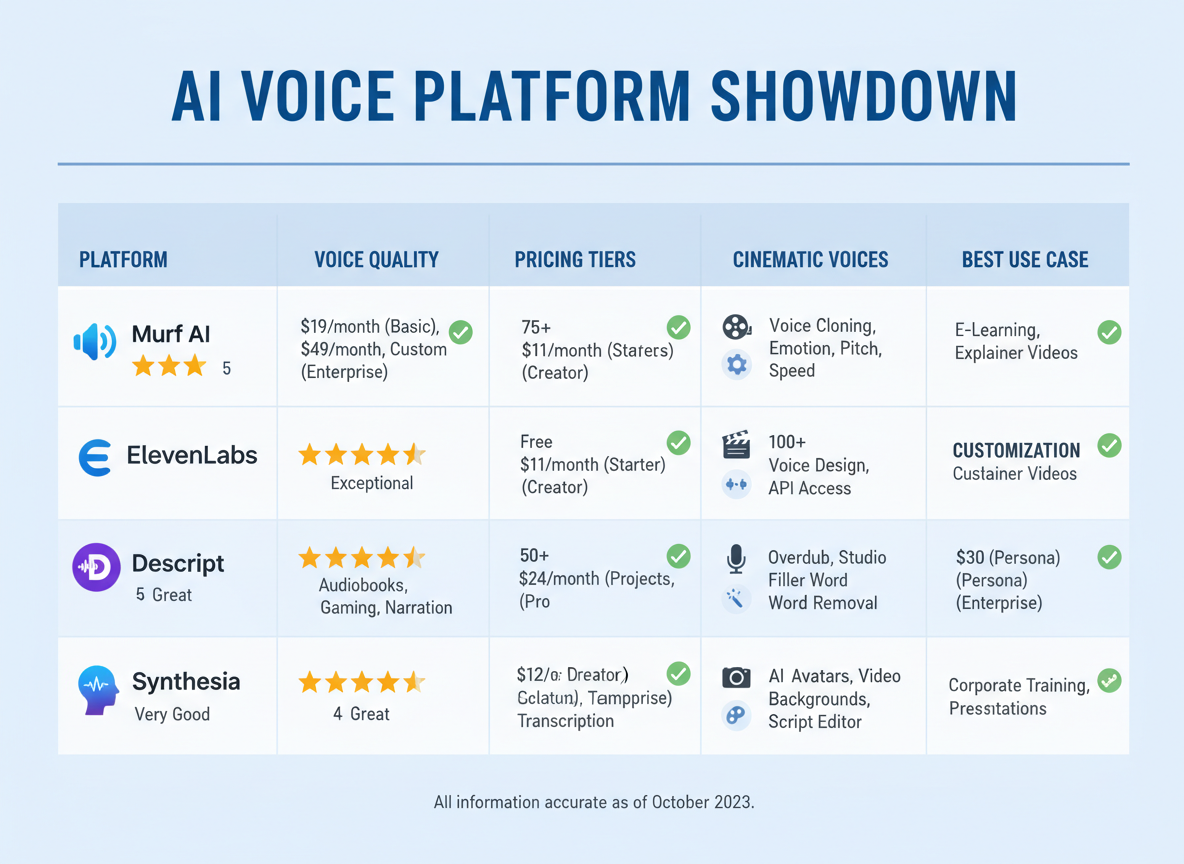 The Best AI Voice Options for Movie Trailer Narration (2026 Comparison)