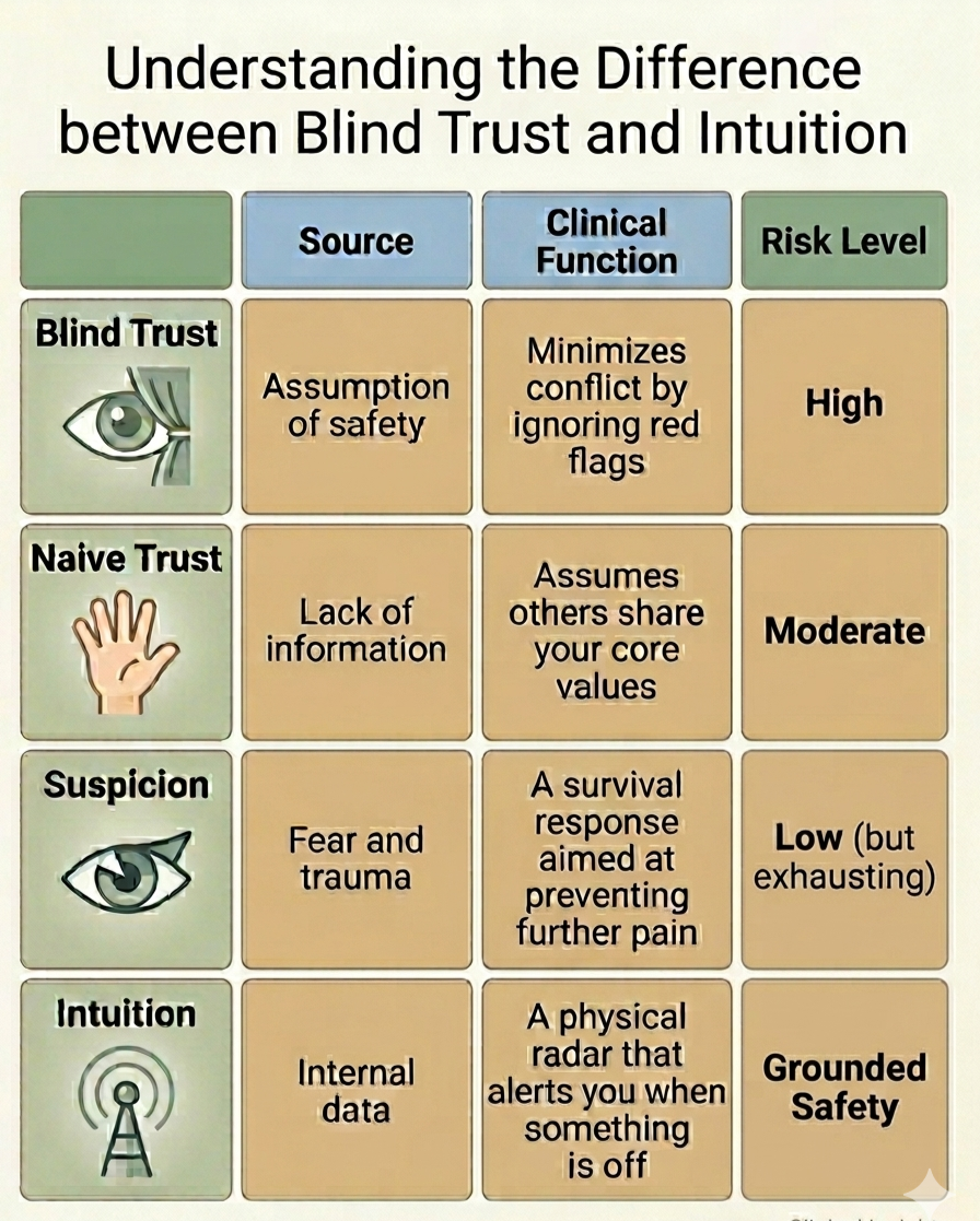 understanding the difference between blind trust and intuition