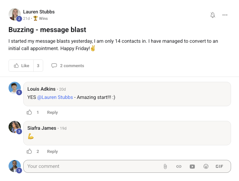 Client testimonial