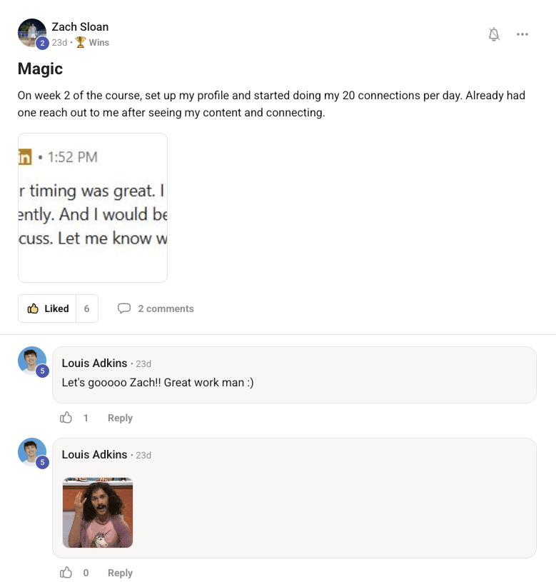 Client testimonial