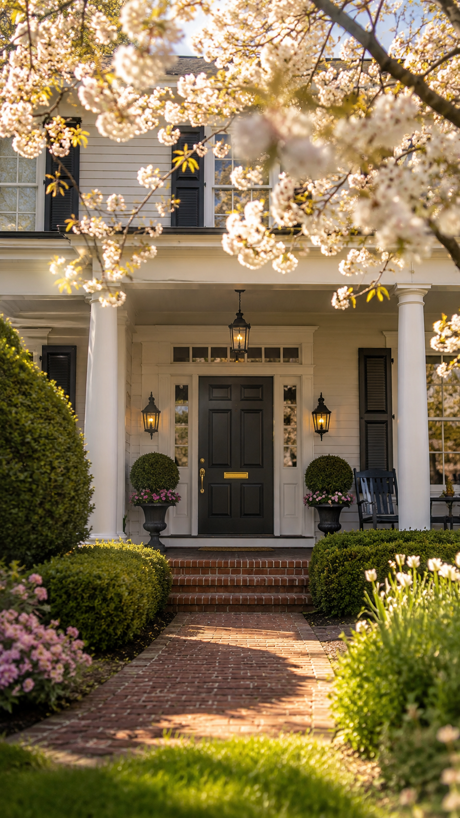 A statement home with white floral landscaping — the kind of property worth marketing the right way.