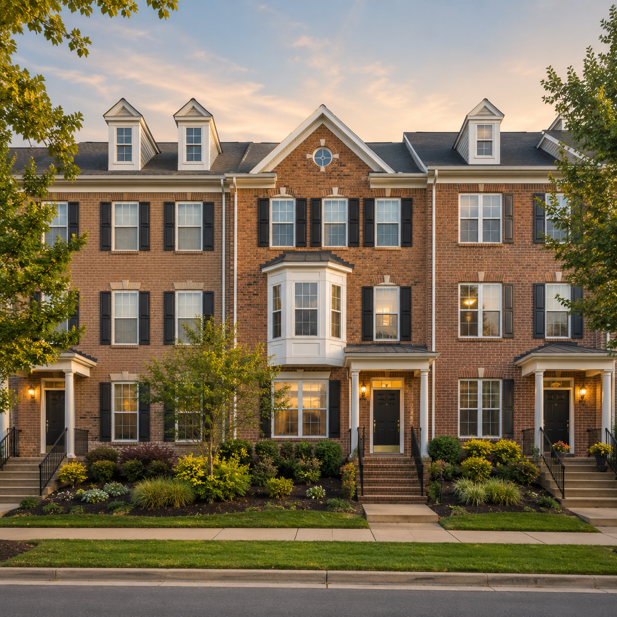 Modern townhouse community