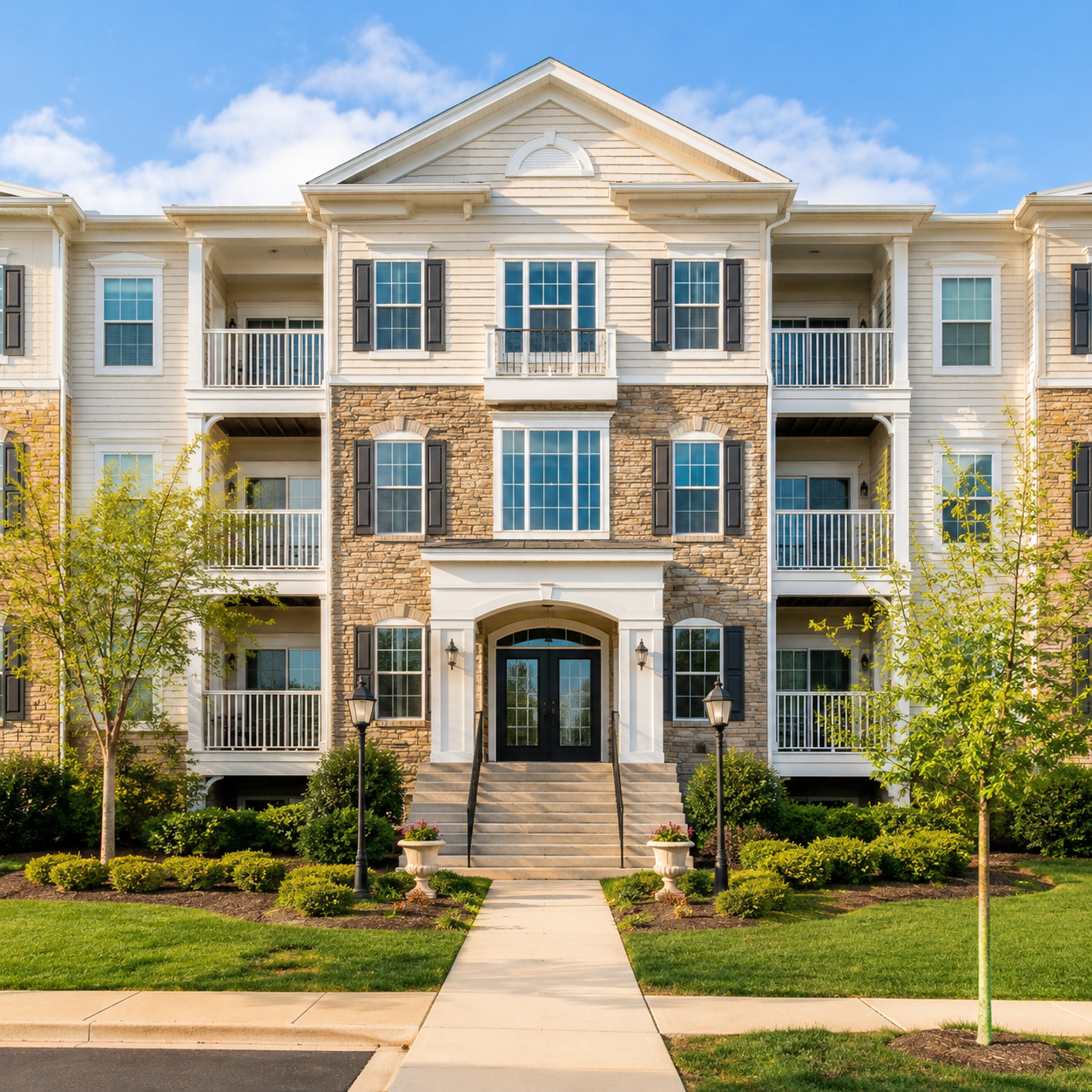 A modern condo — a common landing pad for relocators getting their bearings in NoVa.