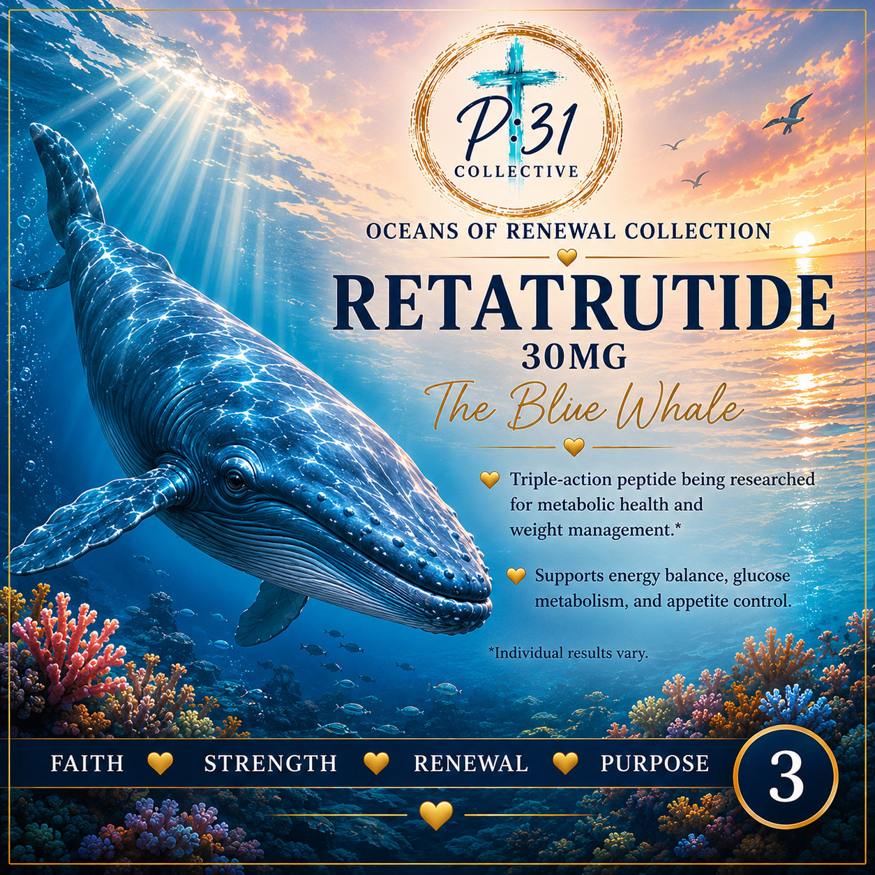 Blue Whale Retatrutide PR:31 Collective product image