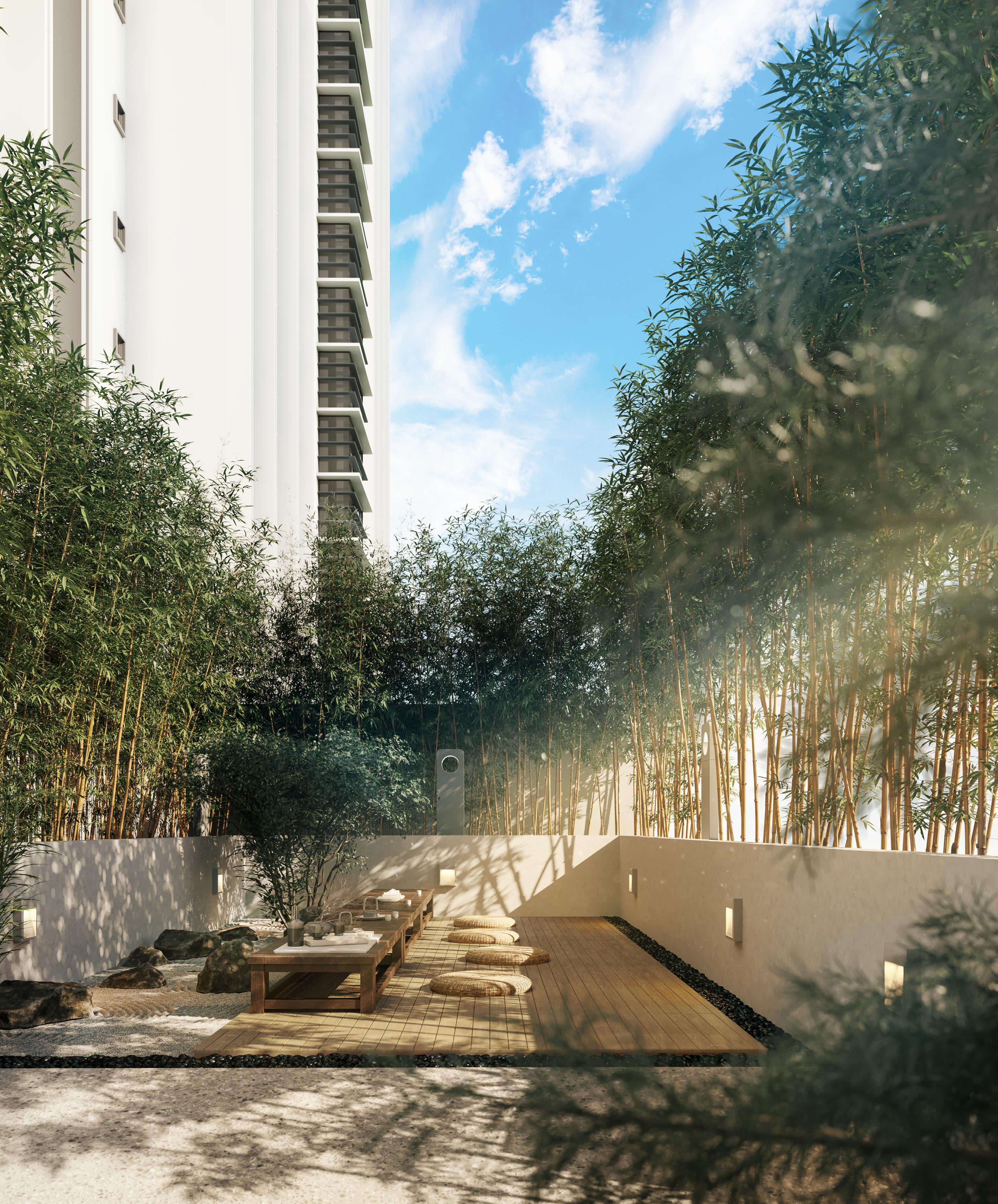 Waterstone tea garden artist impression