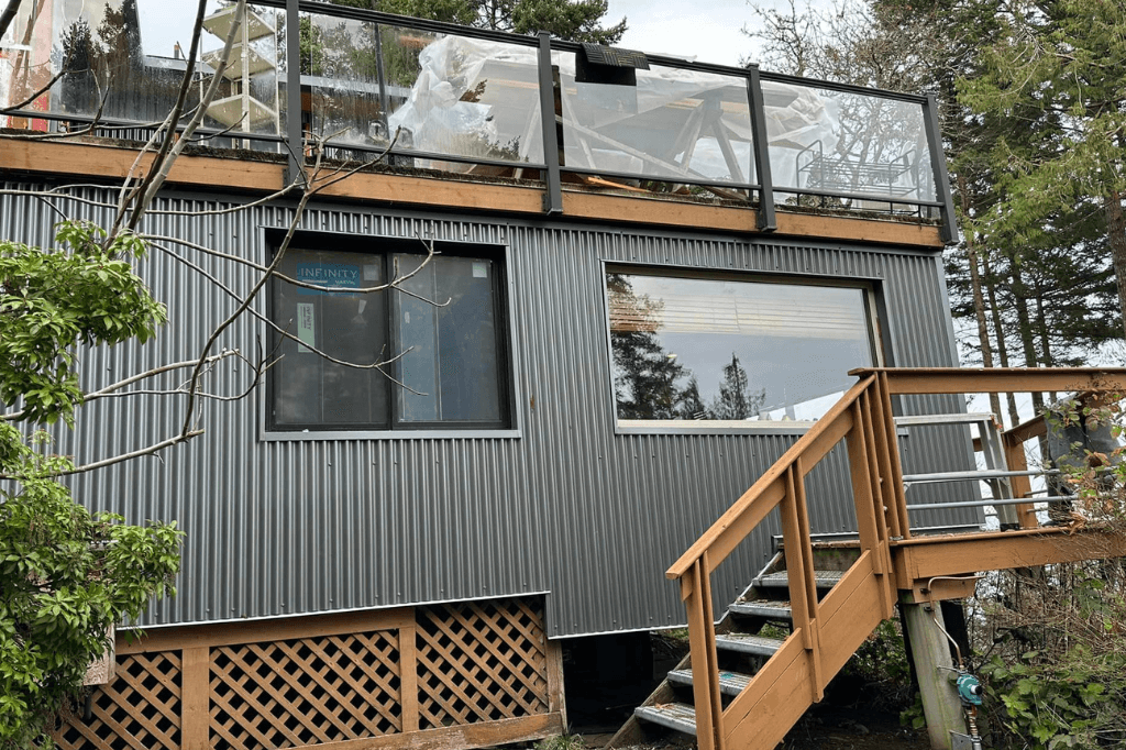 metal cladding on the side of a house