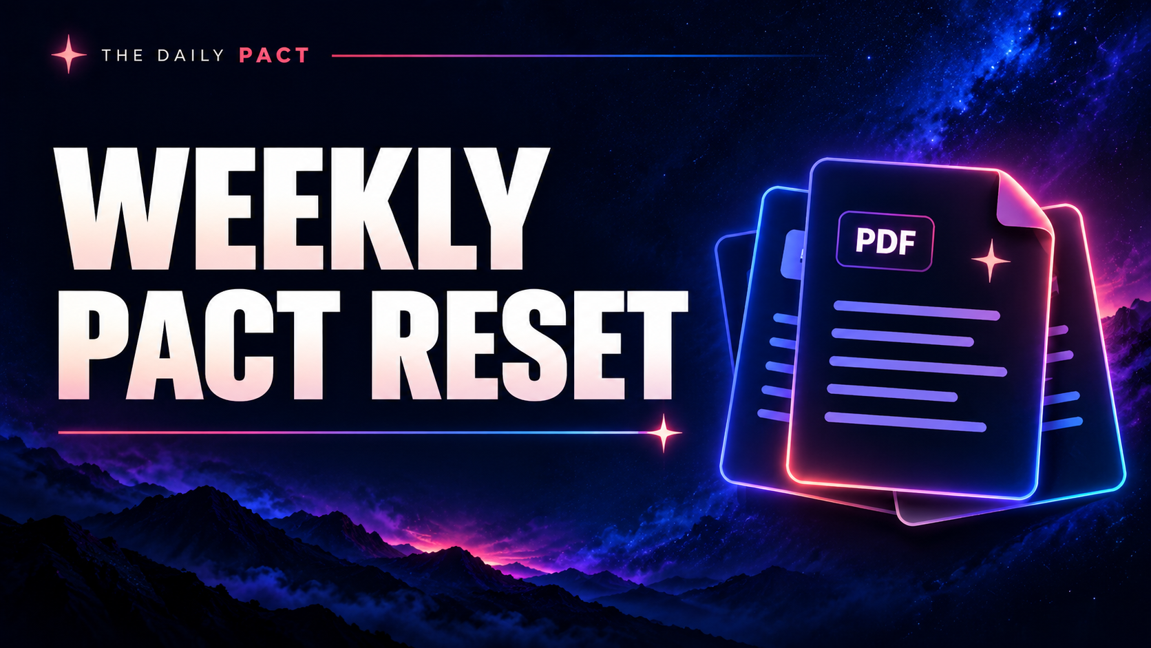 Weekly Pact Reset PDF cover