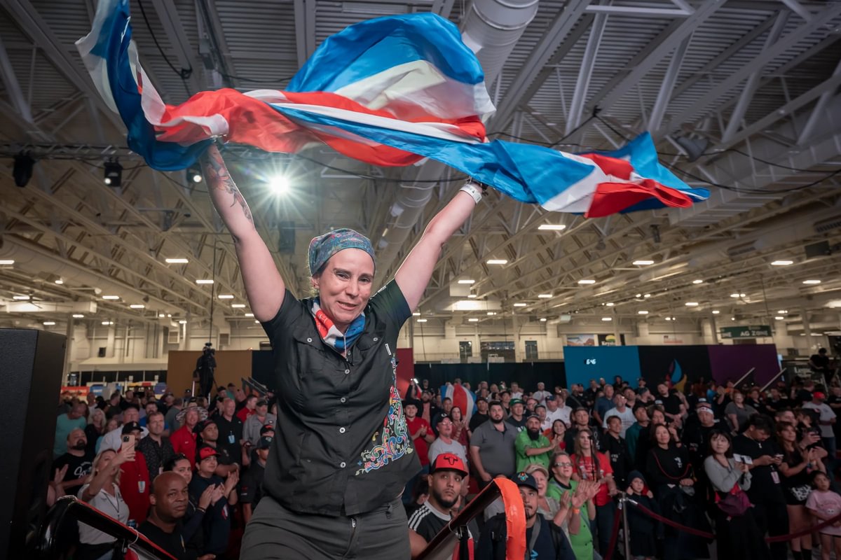 WFC champion celebrating victory
